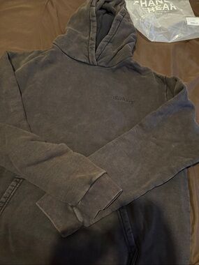 Change of Heart Men's  Hooded Sweatshirt in Washed Dark Brown Large